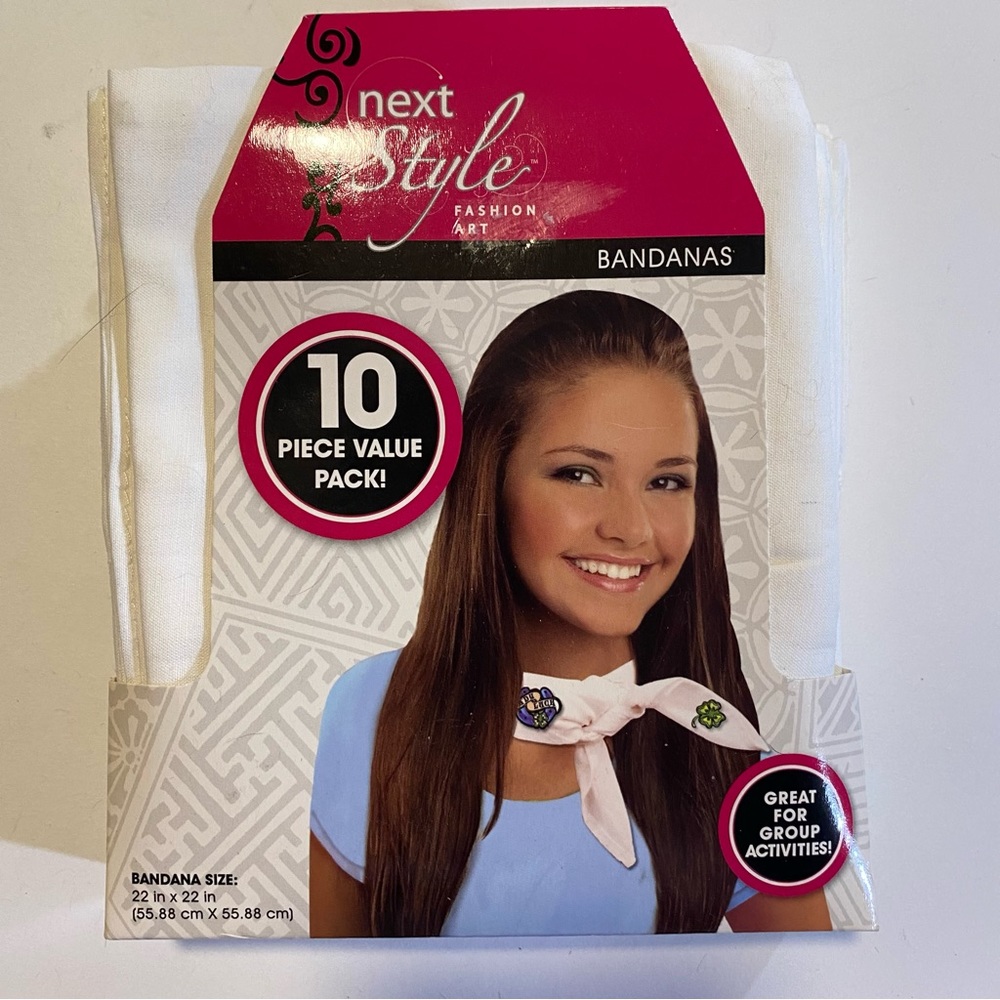 10 100% cotton bandanas 22”x22” NIP, Good for crafting or for dining napkins